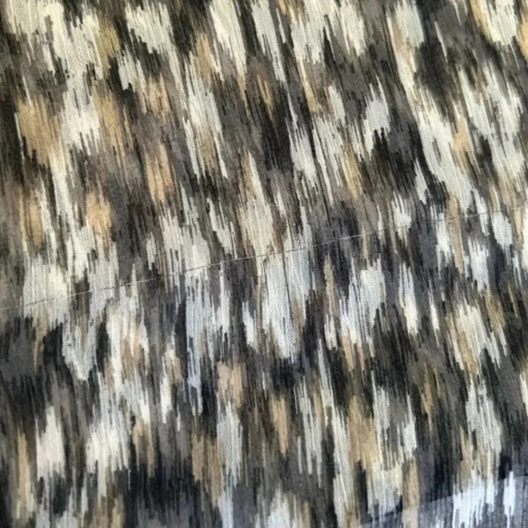 Converse‎ One Star Blouse Women's Medium Multicolor Sheer Flutter Sleeve V-Neck - Picture 12 of 14